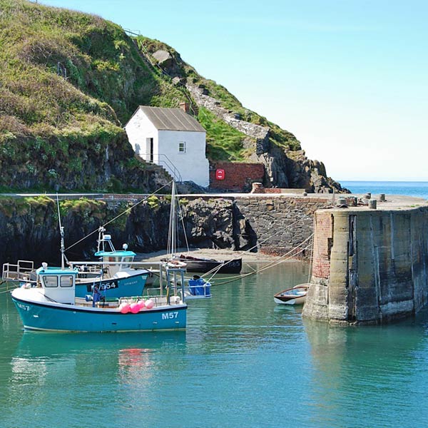 The picturesque harbour at Porthgain